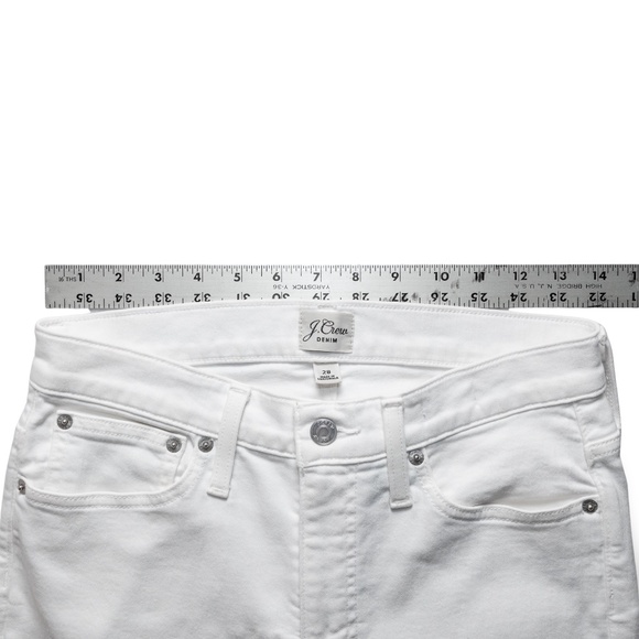 NWOT: J.Crew Women's 9" Billie Demi Boot Crop Jean in White Wash; Size 28 - Picture 13 of 16